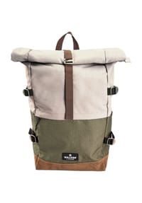 WALKER CONCEPT - Freizeitrucksack, Roll Top, Laptopfach - BEIGE/ANTHRAZIT