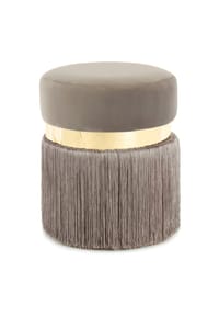 Kayoom - Hocker Rebecca 925 Taupe - Gold - Taupe / Gold