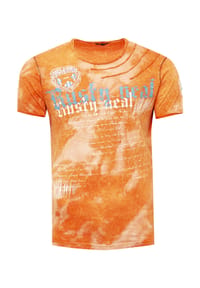 RUSTY NEAL - T-Shirt mit toller Batik-Optik - Anthrazit