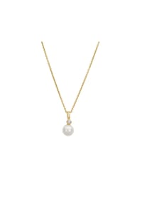 LYOMI - Anhänger mit Kette 585/- Gold 1 Diamant Lab Grown 0,07ct. - gelb