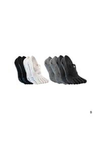 MUNADUNA - 4er-Pack Yoga-Zehensocken mit Doppelkreuz Zehensocken,Anti-Rutsch,Elastisch - Bunt Mix