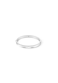 COEUR DE LION . - Damen Armreif, Edelstahl - Kristall-Silber