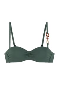 LASCANA - Yves Bikini-Oberteil, Bandeau, schmale Träger, für Damen - 690 OLIV