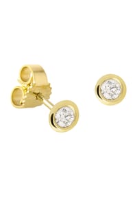 MONCARA - Damen Ohrstecker, 585er Gold mit 2 Diamanten, zus. ca. 0,25 Karat - GOLD