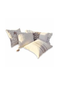 LOBERON - Kissenhülle 4er Set Olette creme/braun - creme/braun