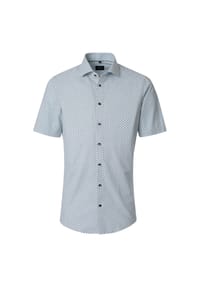 VENTI - Herren Businesshemd Kurzarm Print Comfort Fit - Grün