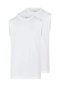 RAGMAN - Unterhemd / Tanktop 2er Pack Basic - Schwarz