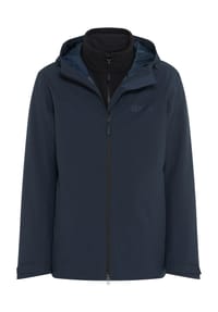 Jack Wolfskin - Doppeljacke Highland Hill, 3-in-1, Stehkragen, für Herren - BLACK