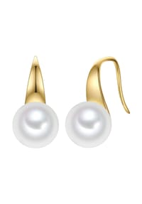 Rafaela Donata - Damen Ohrringe aus 925/- Sterling Silber in Gelbgold mit Muschelkernperle - gelbgold