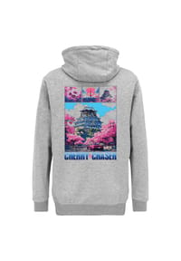 OLDSKULL - Hoodie Retro Cherry Chaser Logo Graphic im zeitlosen Retro-Design mit Vintage-Print - Heather Grey