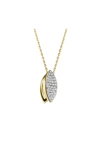 fascination by Ellen K. - Halskette 375/- Gold 40 Zirkonia - gelb