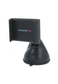SWISSTEN - Universeller Auto-Halter mit Gummierter Oberfläche und 360 Drehung - schwarz 20x15x5cm