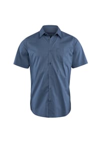 STOOKER® - HUDSON Herren Kurzarm-Hemd - blue minimal