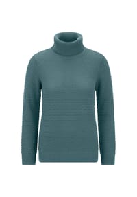 GOLDNER - Rollkragenpullover in Reiskornoptik - beere
