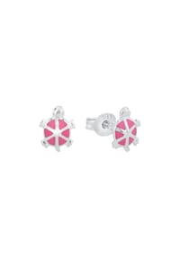 amor - Kinder Ohrstecker "Schildkröte", 925er Silber - SILBER/ROSA