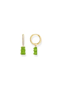 Thomas Sabo THOMAS SABO x HARIBO - Einzel-Creole mit Goldbär Grün - gelbgoldfarben