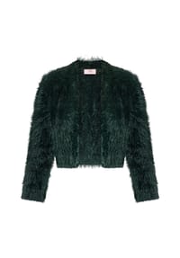 Vera Mont - Strickbolero, 3/4-Arm, Fransen, für Damen - 4715 DEEP DAHLIA