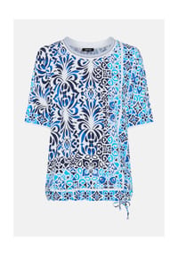olsen - Shirt mit Panneaux-Print - Bay Blue