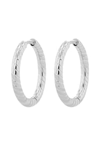 Adelia's - Adelia's Damen Creolen aus poliertem Edelstahl - silber