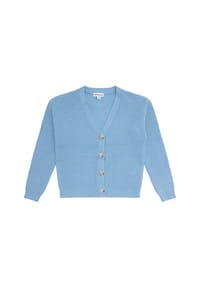MANGUUN - Cardigan, V-Ausschnitt, für Kinder - 2 MID BLUE
