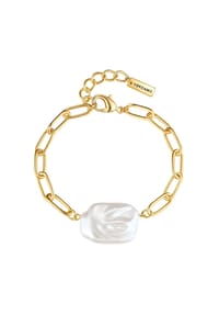 YOKOAMii - Damen Armband aus Metall-Legierung in Gelbgold mit Perle (synth.) - gelbgold