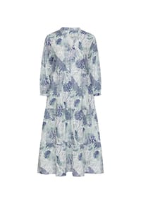 camel active - Mittellanges Sommerkleid mit Allover-Print - Hellblau AOP
