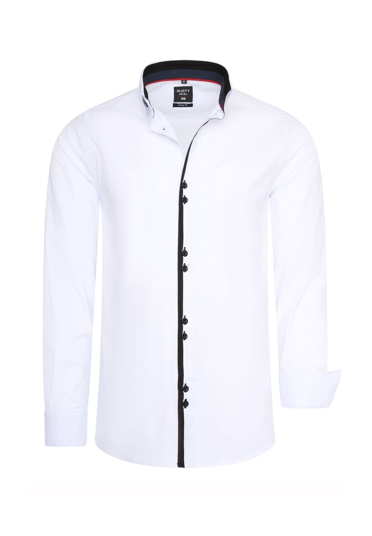 RUSTY NEAL® Langarmhemd mit trendigem Doppelknopf-Verschluss | GALERIA