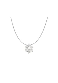 MONCARA - Damen Anhänger mit Kette, 585er Weißgold, 1 Diamant ca. 1,00 Karat - Weißgold