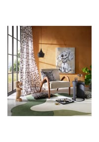 heine - Kissenhülle - beige-schwarz