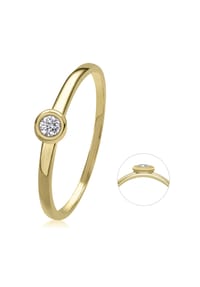 ONE ELEMENT Timeless Diamonds - 0,05 ct Diamant Brillant Ring aus 585 Gelbgold - gold