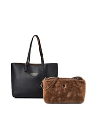 REPLAY - Shopper Tasche Leder 36 cm - black