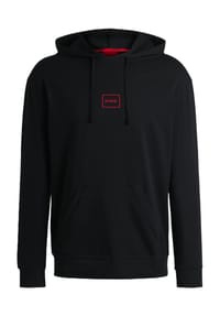 HUGO RED - Loungewear-Hoodie, Relaxed-Fit, Kängurutasche, für Herren - 001 BLACK