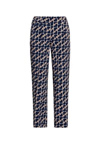 BETTY BARCLAY - Stoffhose Cas, Gummibund, für Damen - 8876 D.BLUE/BROWN