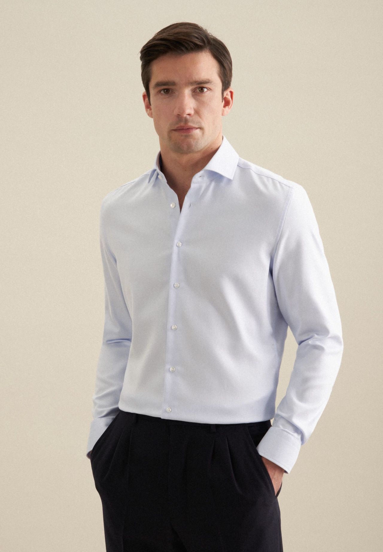 Seidensticker Smart Classics Business-Hemd, Tailored Fit, Langarm, Kent-Kragen, FüR Herren, Blau, 38