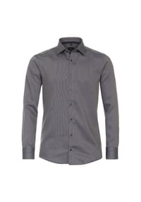 VENTI - Herren Businesshemd uni Modern Fit - Dunkelblau