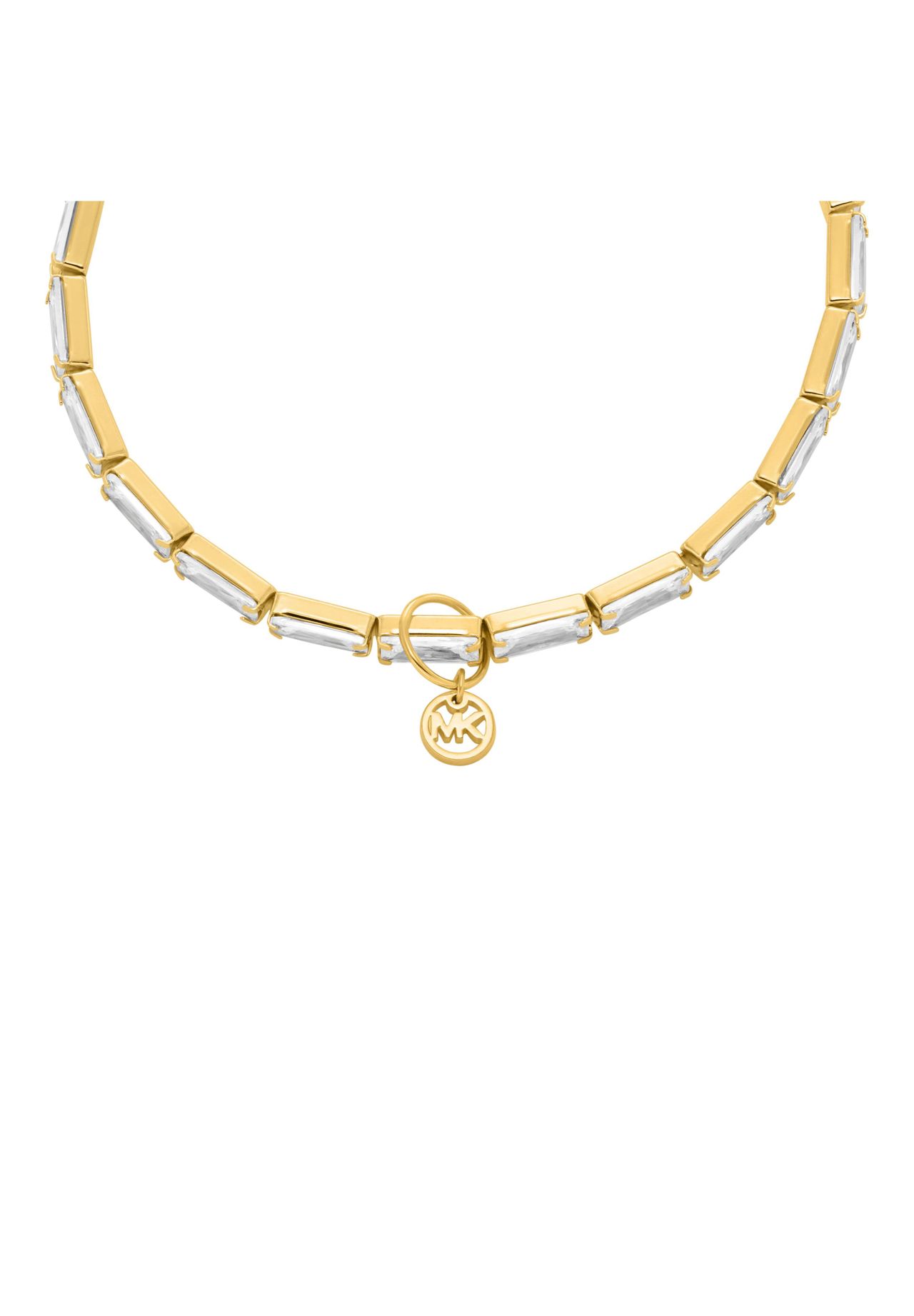 Michael Kors Damen Baguette Stretch Tennisarmband, MKJ8614710, Gold, 17