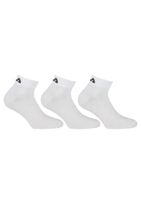 FILA - Quarter Socken Unisex, 3 Paar - Kurzsocken, Sport, Logo-Bund, uni, 35-46 - Classic
