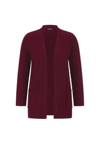 GOLDNER - Kurzgröße:  Elegante Strickjacke mit Kaschmir - beere