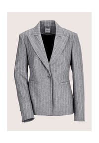 MADELEINE - Trendstarker Nadelstreifen-Blazer - silbergrau / wollweiß