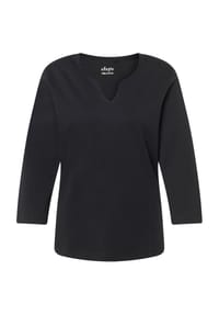 GALERIA - T-Shirt "Sibie", Split-Neck, 3/4-Arm, für Damen - BLACK