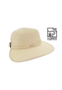 SEEBERGER - Papierstroh Mix Schute mit mit Ribsband Detail 54738-0 - burgund/orange