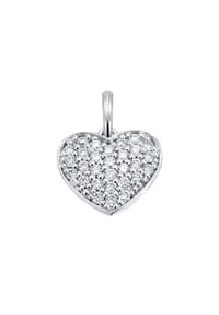 ONE ELEMENT Timeless Diamonds - 0,10 ct Diamant Brillant Anhänger aus 585 Weißgold - silber