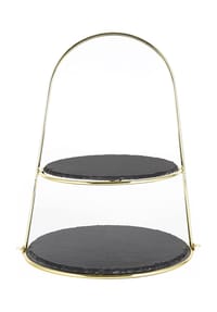 ECHTWERK® - Etagere mit 2 Ebenen - Gold