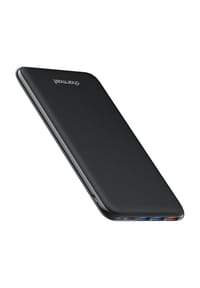 MANIKE - Slim Powerbank 26800mAh, Tragbarer externer Akku mit 4 Ausgängen und 3 Eingängen, USB-C In & Out, Schnelladung - schwarz
