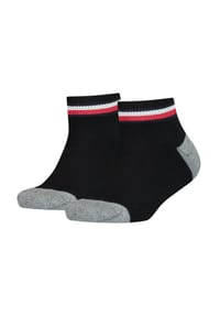 TOMMY HILFIGER - Kurzsocken, 2er-Pack, gepolsterte Frottee-Sohle, für Kinder - 200 BLACK