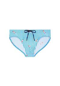 HOM - Badeslip Viareggio, Tunnelzug, für Herren - 40R0BW BLUE/WHITE