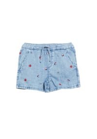 s.Oliver - Jeans-Shorts, Stickerei, für Kinder - 53Y2 BLUE