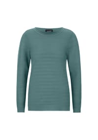 GOLDNER - Kurzgröße:  Strickpullover mit U-Boot-Ausschnitt - beere