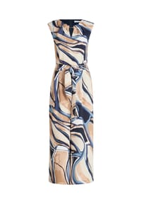 BETTY & CO - Jumpsuit, Split-Neck, Reißverschluss, für Damen - 1888 NATURE/BLUE