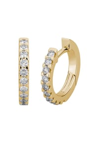 LYOMI - Klappcreolen 585/- Gold 20 Diamant Lab Grown 0,47ct. - gelb